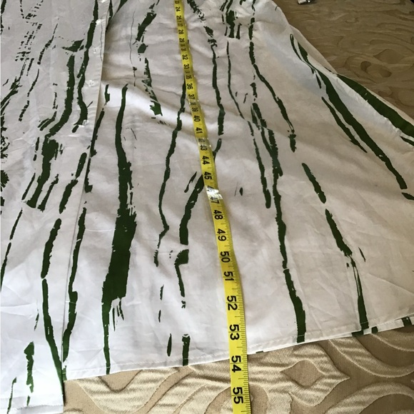 Banana Republic Moss Green and White Patterned Dress, NWT - Picture 7 of 14